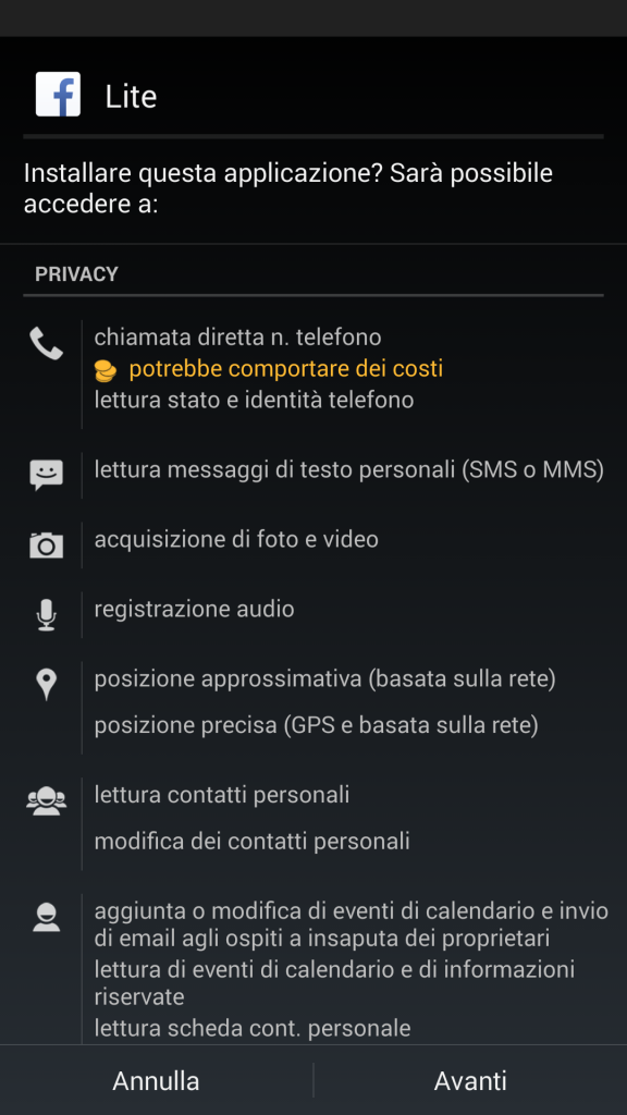 Come avere due account facebook sullo stesso smartphone con Facebook Lite 7