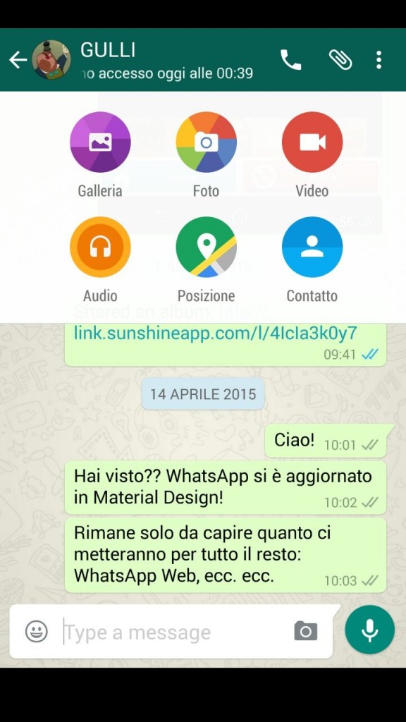 WhatsApp in Material Design 8