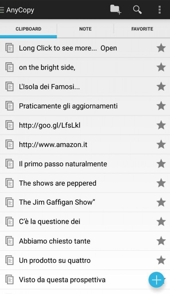 App Copia e Incolla AnyCopy