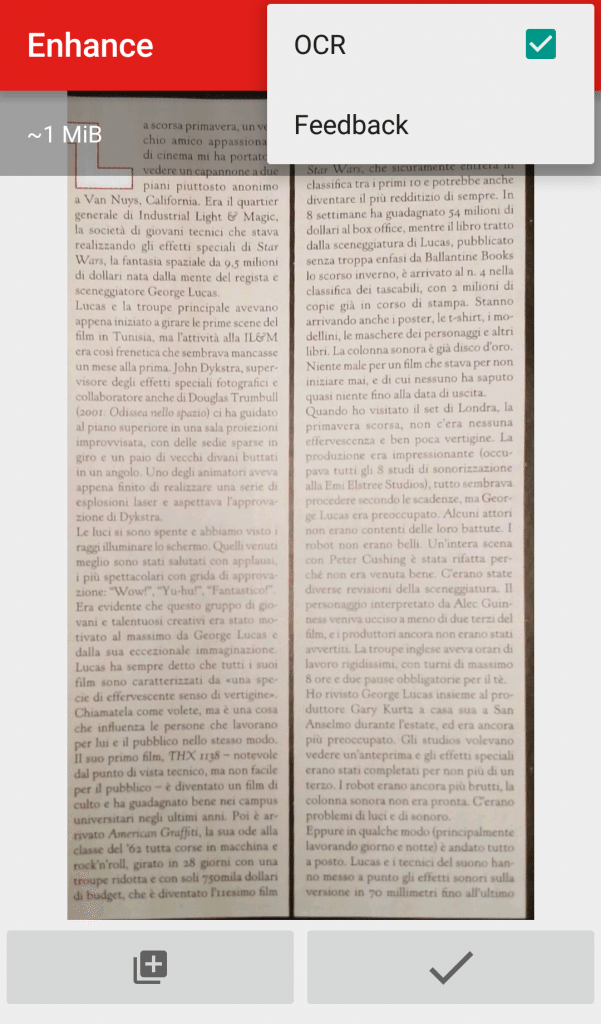 App OCR per Android 1