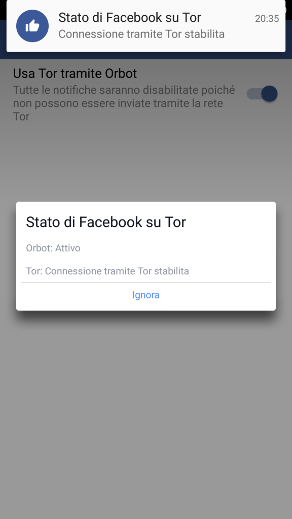 Come connettersi a Facebook tramite Tor 3
