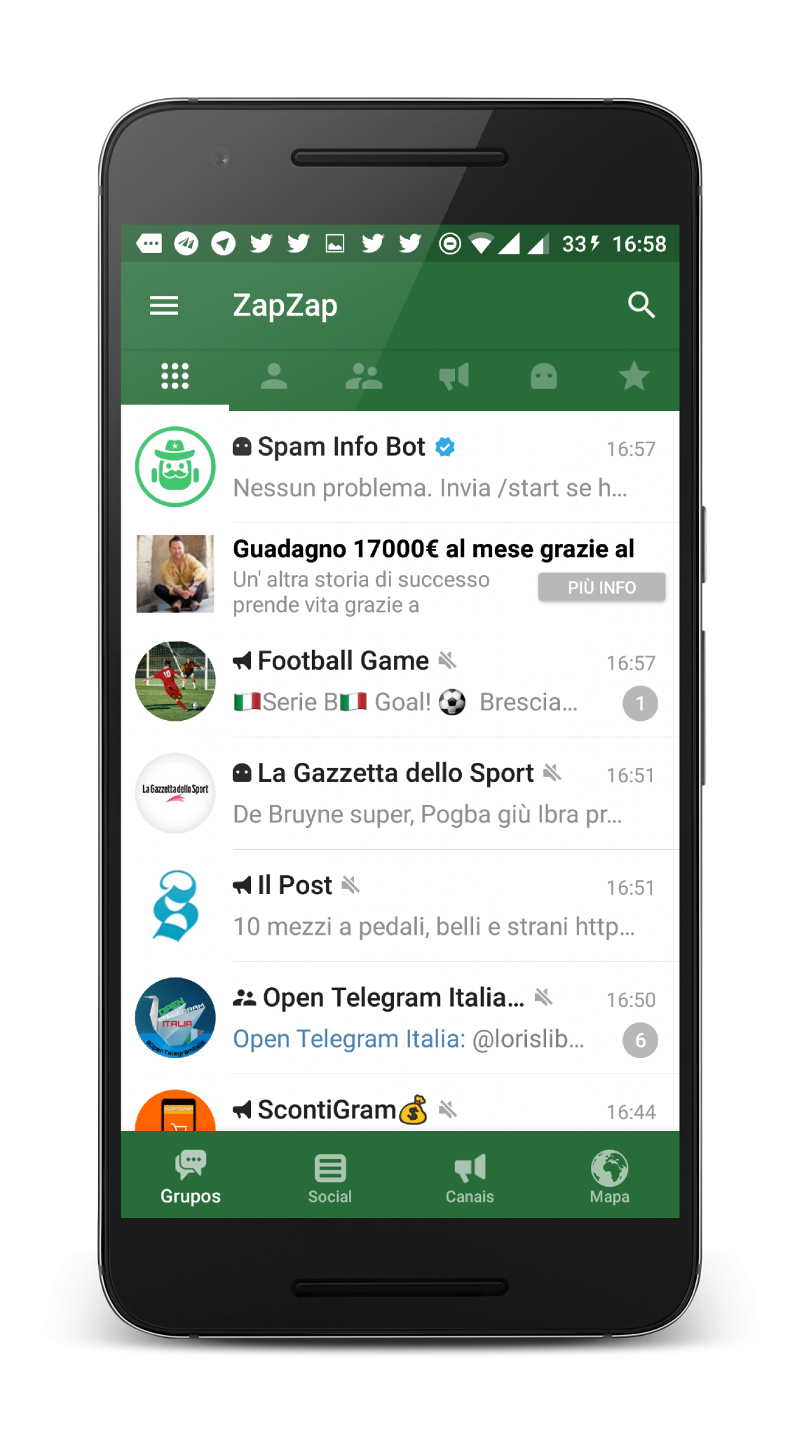 TOS di Telegram client per Telegram