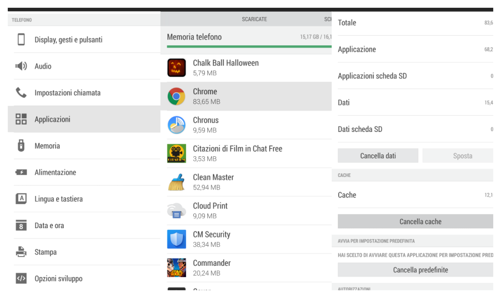 cache Android come cancellarle 4
