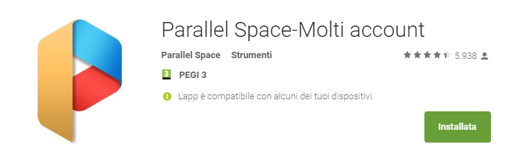 Come avere due account di qualsiasi app e social network con Parallel Space 3