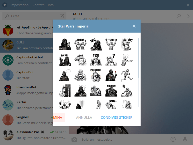 Come portare la Bio su Telegram Desktop Plus 4