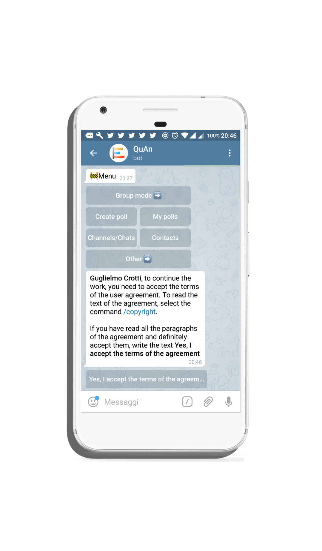 come creare un sondaggio su TElegram